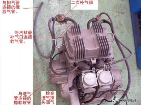 摩托车高速行驶时松油门放炮，可能是这个地方漏气了，借鉴一下