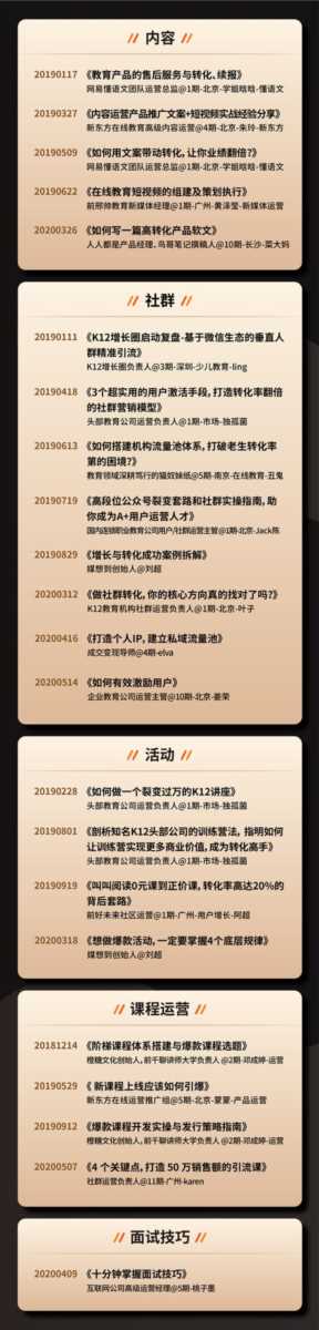 教育运营干货和一手资料