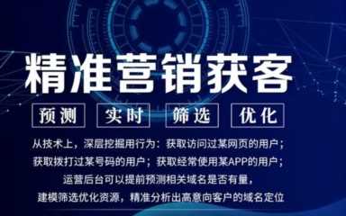 大数据精准营销获客平台,网络精准营销平台