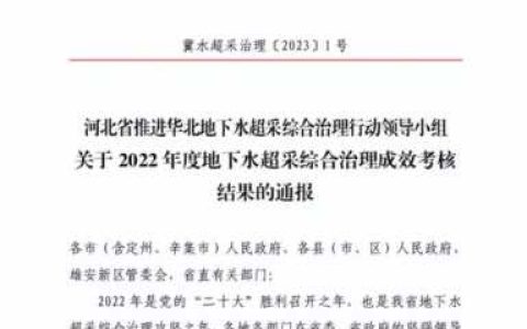 石家庄鹿泉市(地下水超采情况调研报告)
