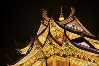 除夕夜游庆云海岛金山寺