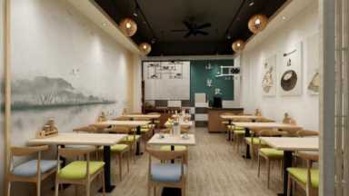 银都路饭店装修设计案例