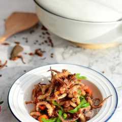 干煸鱿鱼须的做法