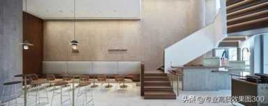 饮品奶茶店设计方案380平米全景布局效果图展示