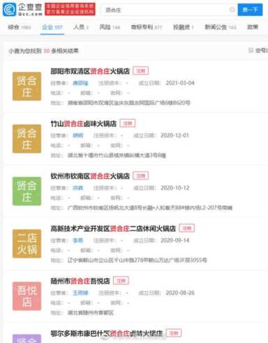 谭鸭血与贤合庄为同一品牌运营公司，其背后公司与半个娱乐圈有关