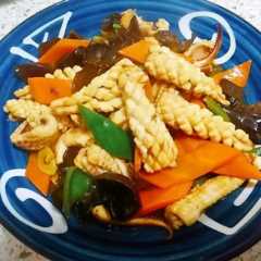 好吃的爆炸的家常炒鱿鱼，没有它我就不吃饭