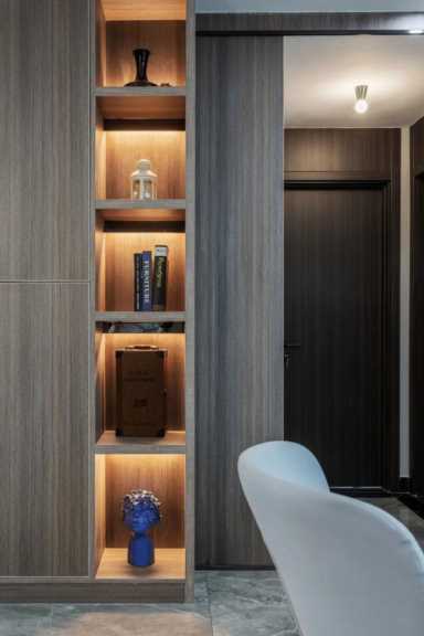 家居装饰图片 效果图,现代风格家居装饰图片效果分享插图1 案例分享 | 93㎡现代简约:黑白灰+原木色,温柔无争岁月静好