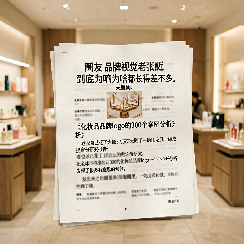 化妆品品牌logo到底为啥都长得差不多,生财圈友花五万研究了三百个logo总结出的品牌视觉规律插图1 化妆品品牌logo